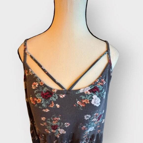 Women’s torrid 3 Super Soft Knit Strappy Floral Babydoll Tank Top 22 24 - Picture 2 of 9